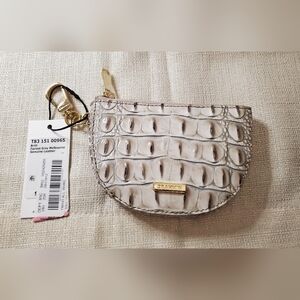 Brahmin Britt Fairest Grey Melbourne Leather NWT Coin